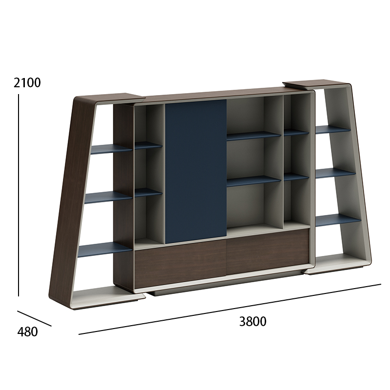 Modern wooden office filing cabinet