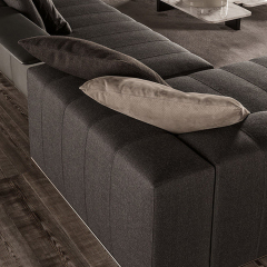High-Density Foam with Aluminum Alloy Base Sofa
