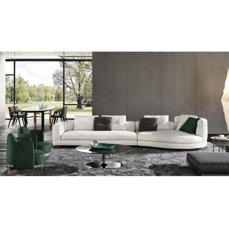 Phong cách sang trọng mới của Ý ghế sofa mặt cắt hiện đại ánh sáng sang trọng thiết kế đơn giản bộ ghế sofa phòng khách nội thất