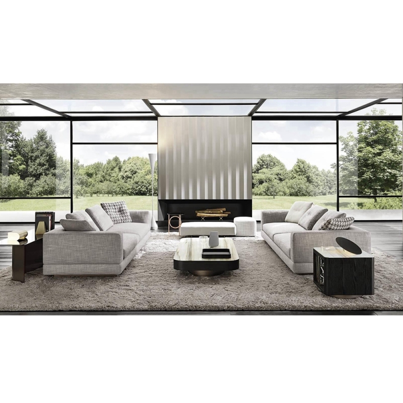 Phong cách sang trọng mới của Ý ghế sofa mặt cắt hiện đại ánh sáng sang trọng thiết kế đơn giản bộ ghế sofa phòng khách nội thất