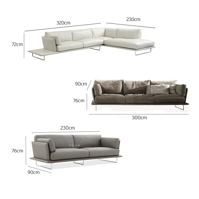 Soft and Comfortable Solid Steel Base Sofa