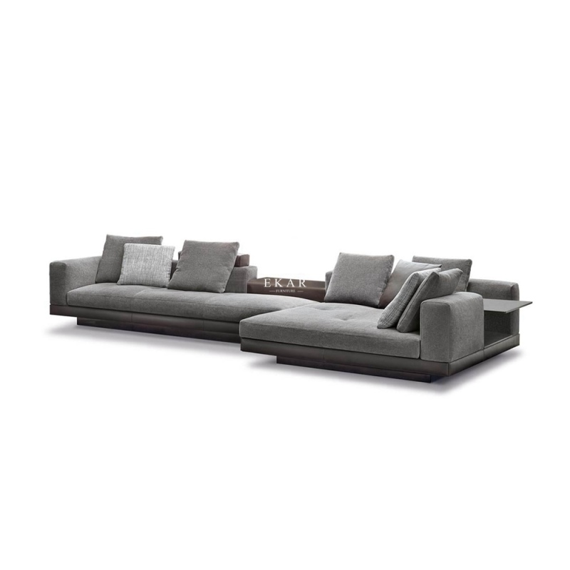 Leather and fabric combined with any combination of sofas