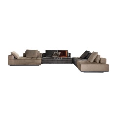 Memory Foam with Stainless Steel Brushed Gun Black Base Sofa