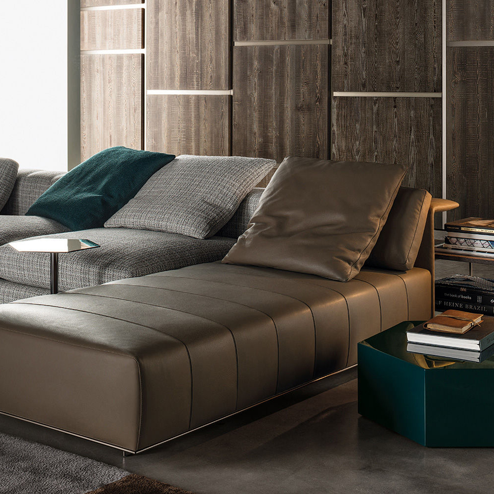 High-Density Foam with Aluminum Alloy Base Sofa