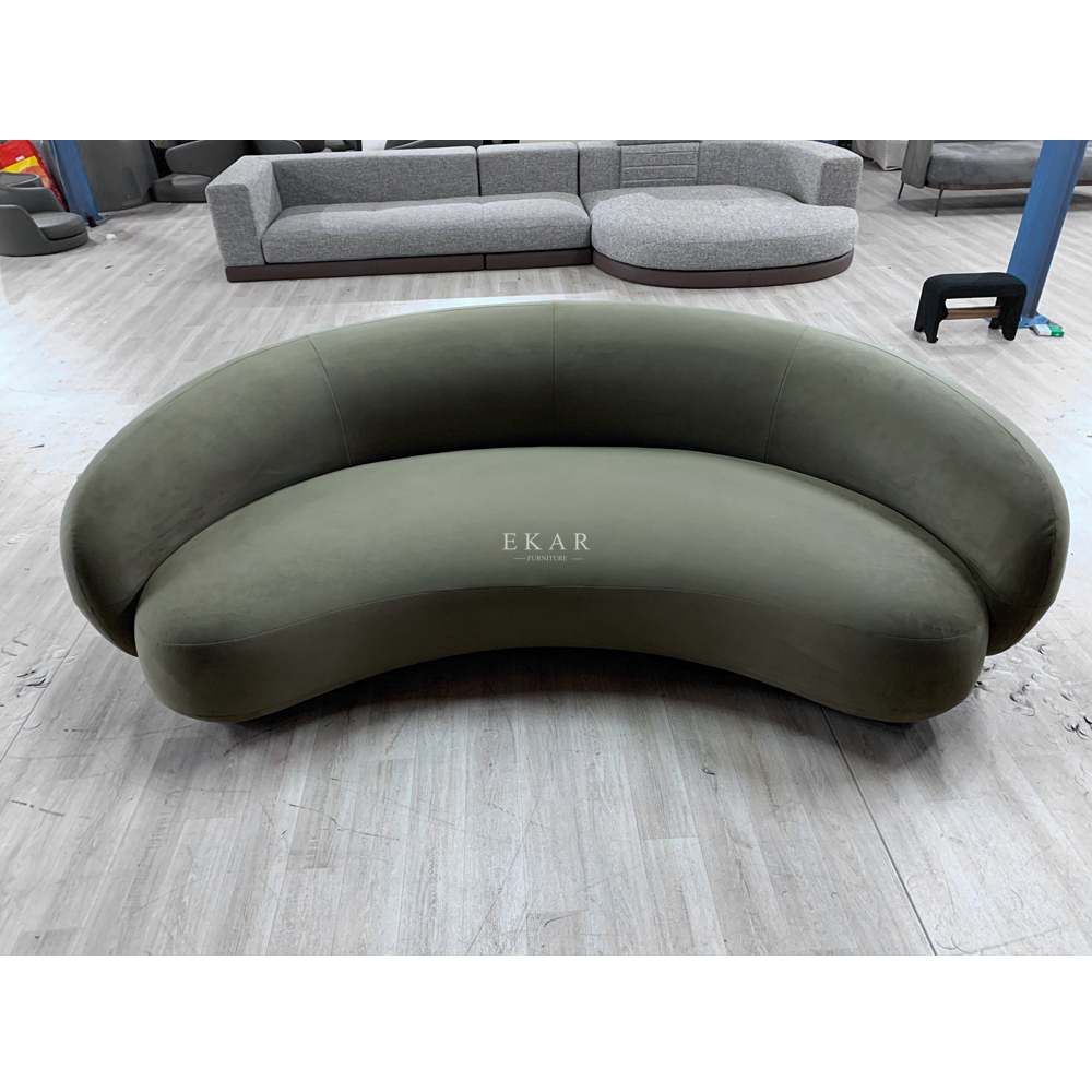 Crescent-Shaped Sofa