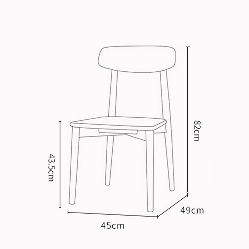 Modern Design Solid Wood Dining Chair Modern Kitchen Dining Room Dining Chair