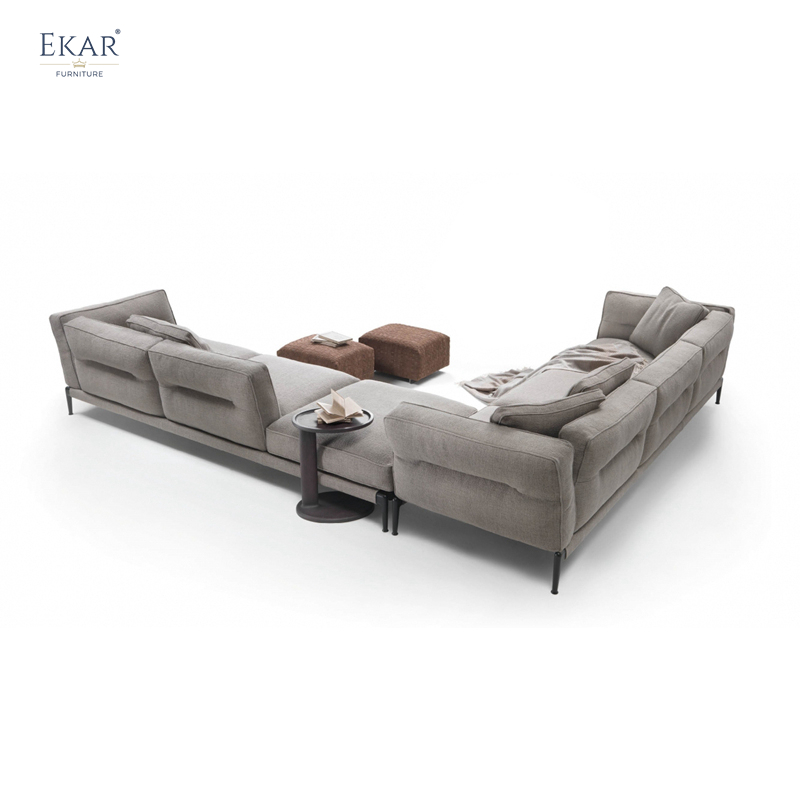 Fabric Sofa with Aluminum Alloy Legs