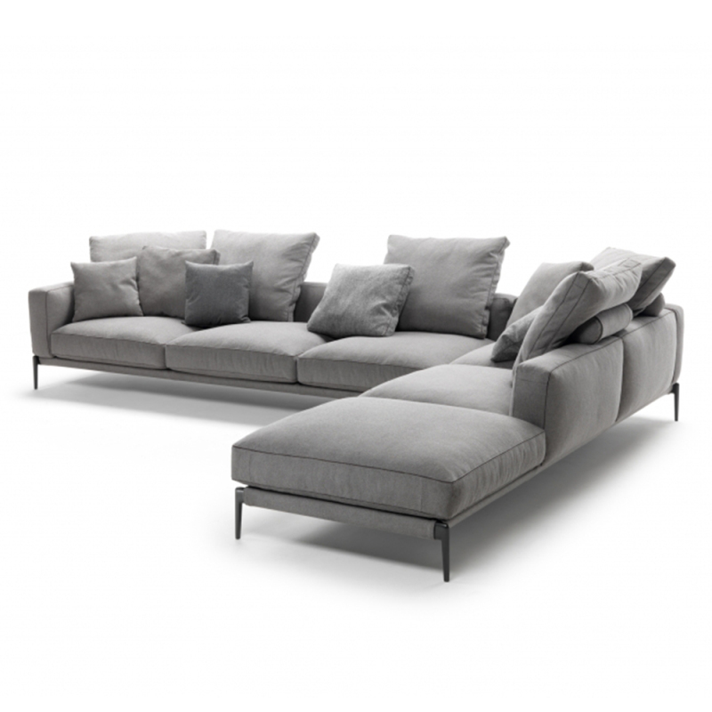 Multi-Seater Fabric Sofa with Metal Legs