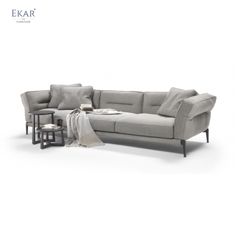 Fabric Sofa with Aluminum Alloy Legs