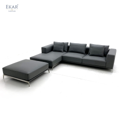 Modern All-Metal Frame Sofa with Removable Washable Covers