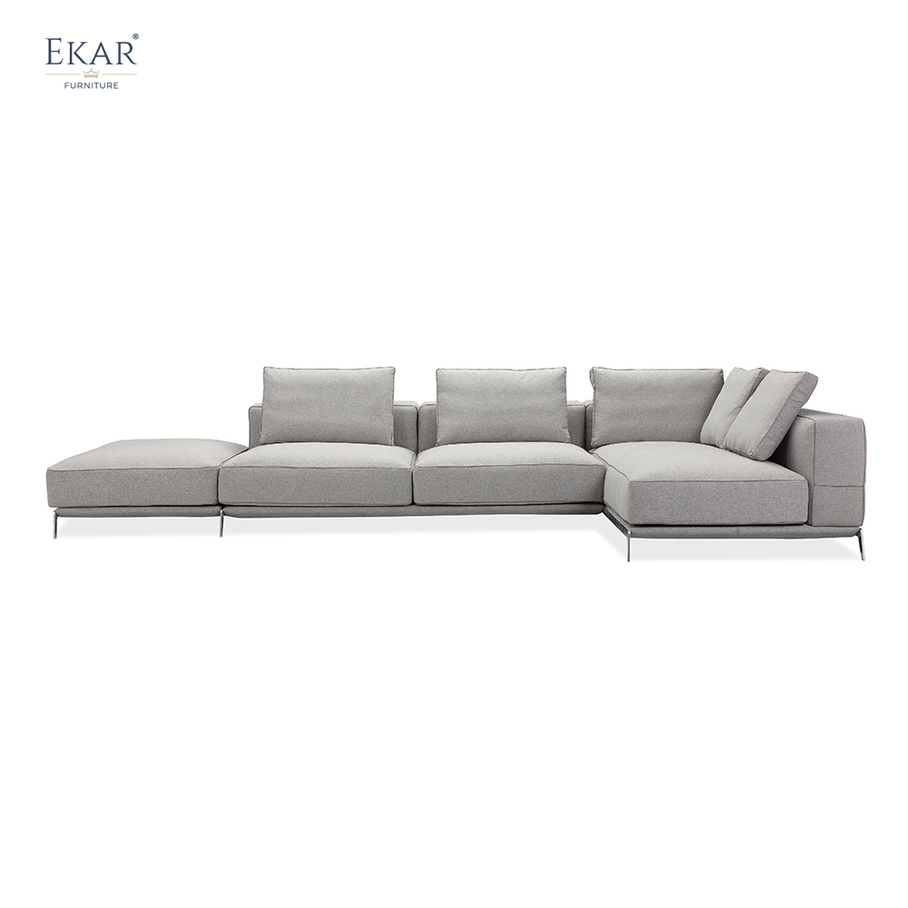 Modern All-Metal Frame Sofa with Removable Washable Covers