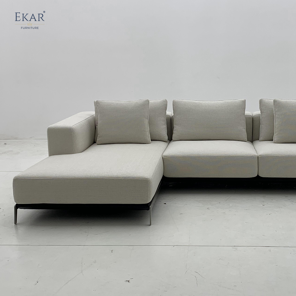 Modern All-Metal Frame Sofa with Removable Washable Covers