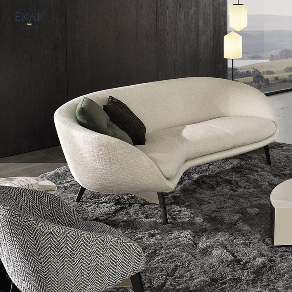 Sleek All-Metal Frame Small Corner Sofa