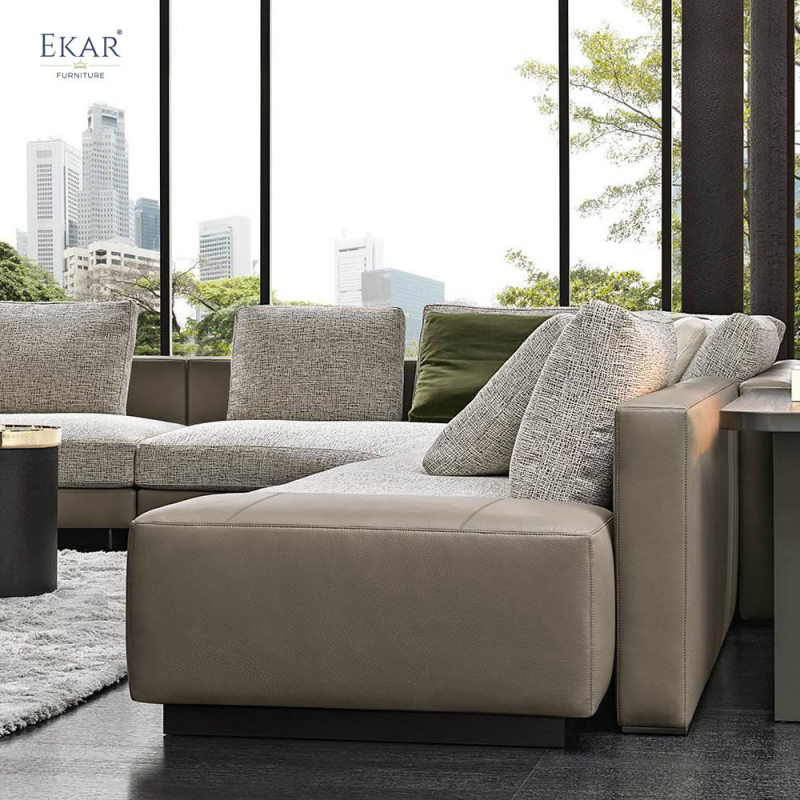 Single-Armrest Double Seater Combo Sofa Versatile Seating Solution