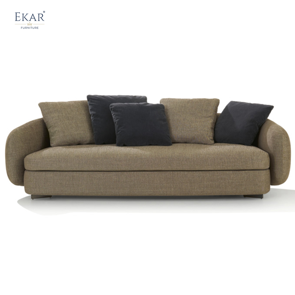 Stainless Steel Brushed Metal Leg Corner Sectional Sofa : Modern Modular Comfort