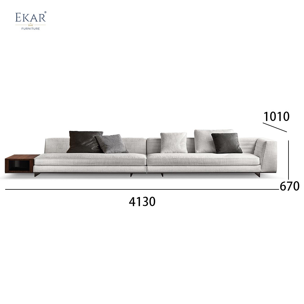 Metal Frame Single-Arm Modular Sofa Customizable Comfort and Style