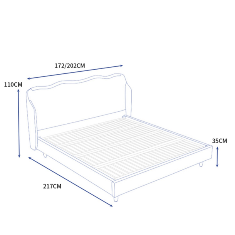 Cherry Solid Wood Bed – Timeless Elegance for Your Bedroom