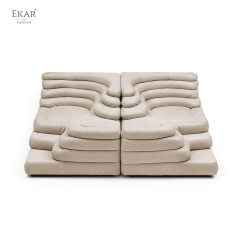 Elegant sofa with layered design