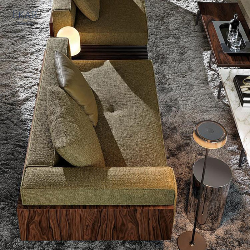 Sleek Elegance Stainless Steel Base Sofa in Gunmetal Black Finish
