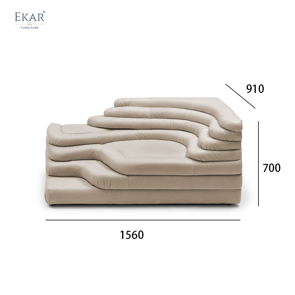Elegant sofa with layered design