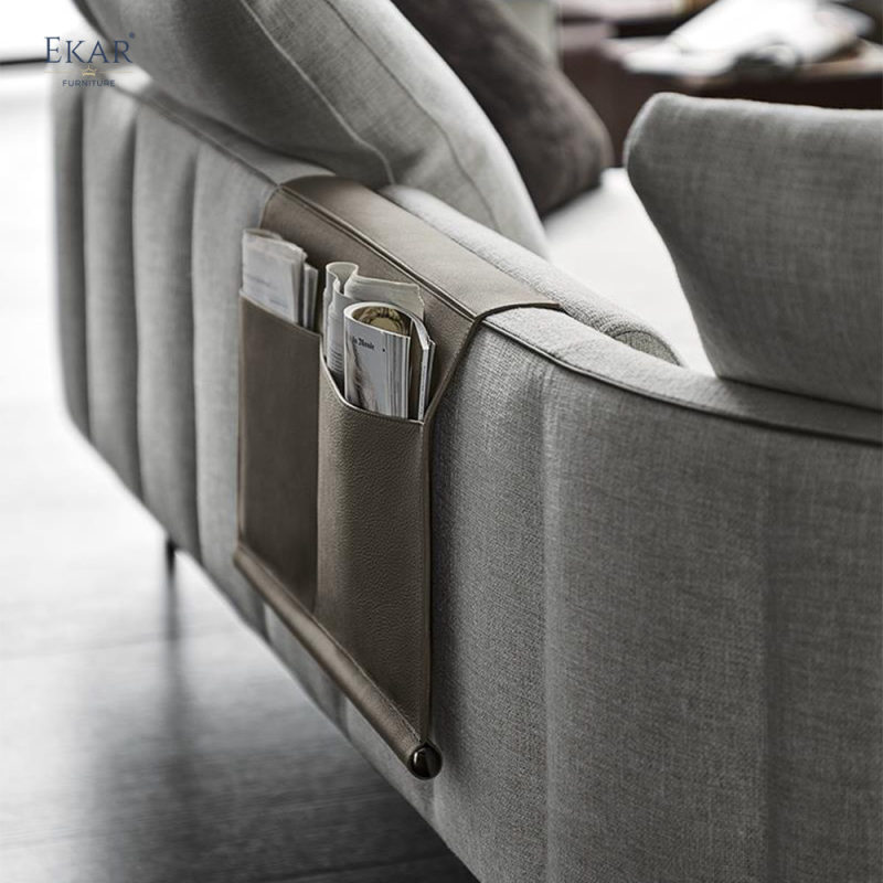 Stylish Multi-Seater Sofa Leather and Fabric Fusion