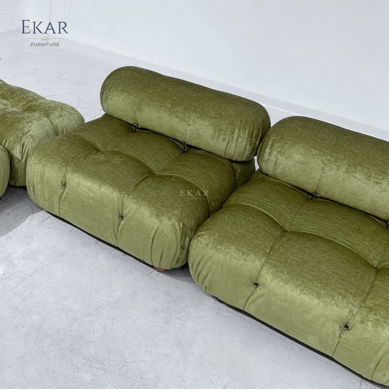 Ekar Furniture Cotton Structured Modular Sofa