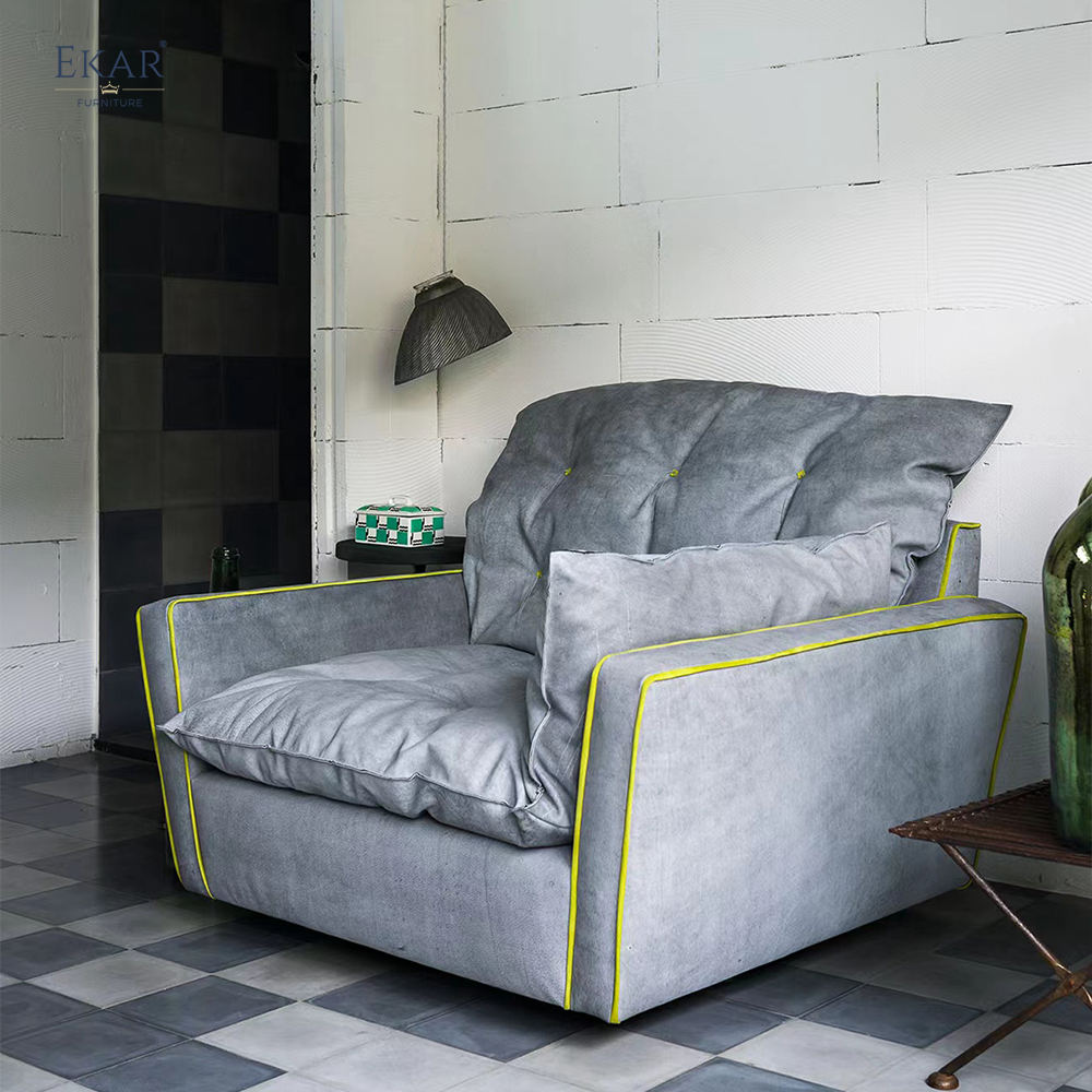 Ekar Furniture Velvet + Space Cotton Blend Sofa
