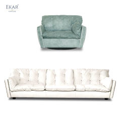 Ekar Furniture Velvet + Space Cotton Blend Sofa