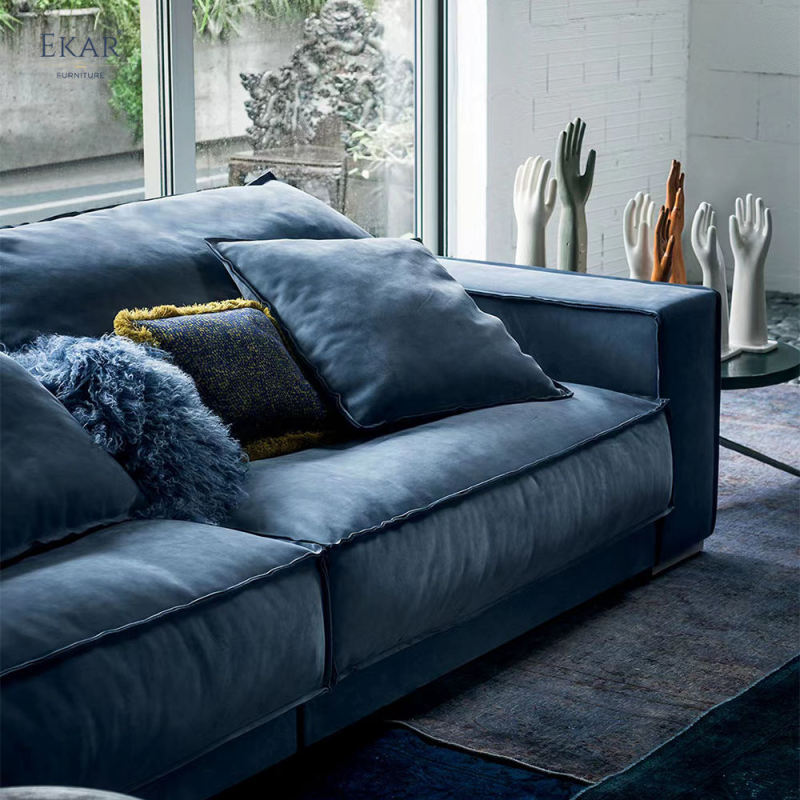 Ekar Furniture Solid Wood Multilayer Fabric Sofa