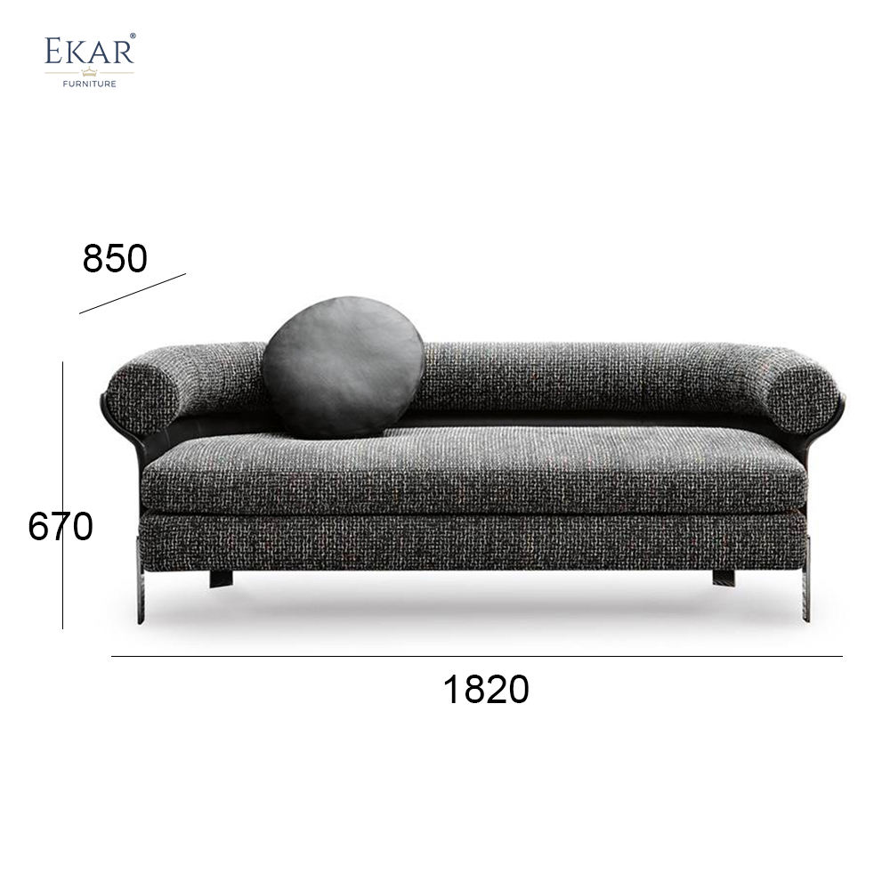 Versatile Leather and Fabric Sofa with Reversible Cushions