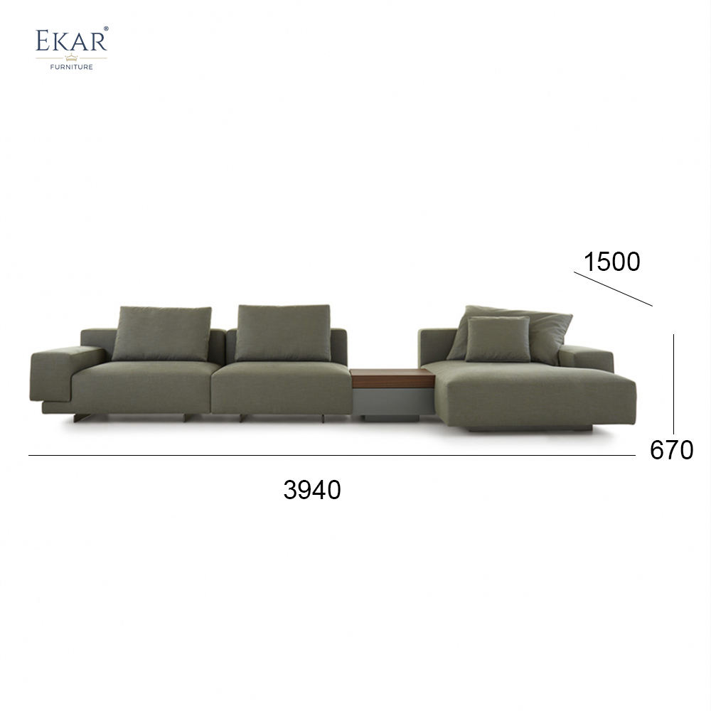 Solid Steel Leg Combination Sofa