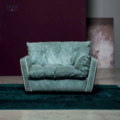 Ekar Furniture Velvet + Space Cotton Blend Sofa