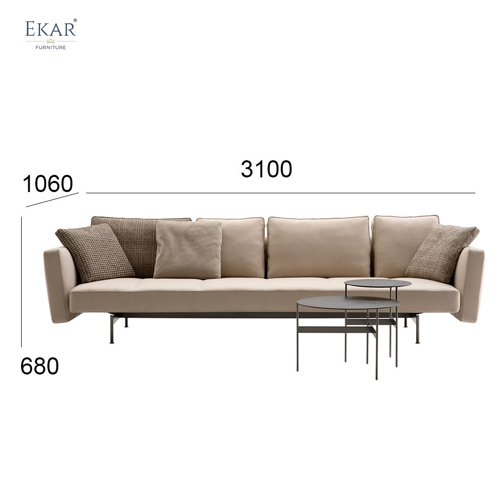 Solid High-Carbon Steel Sandblasted Frame Sofa