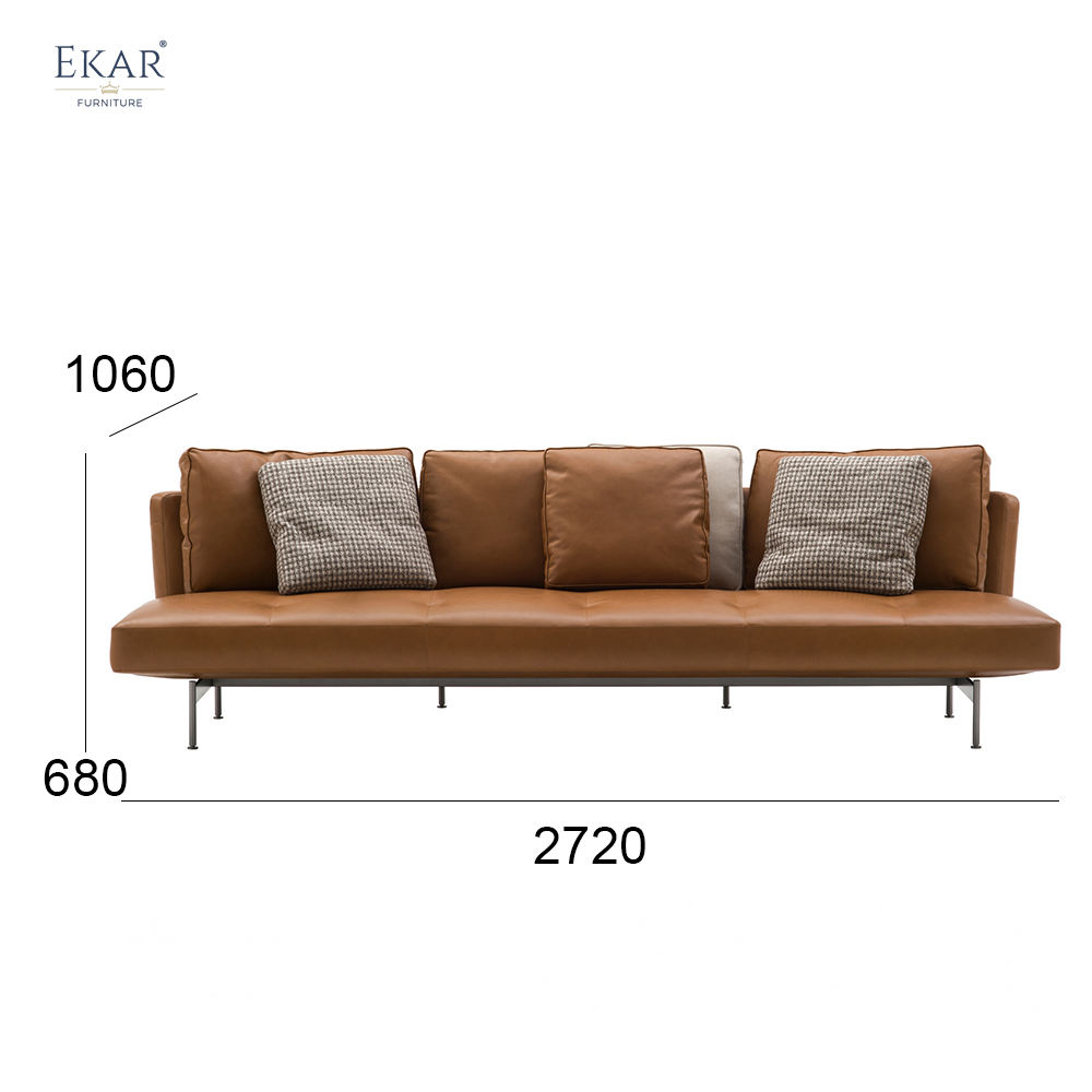 Solid High-Carbon Steel Sandblasted Frame Sofa