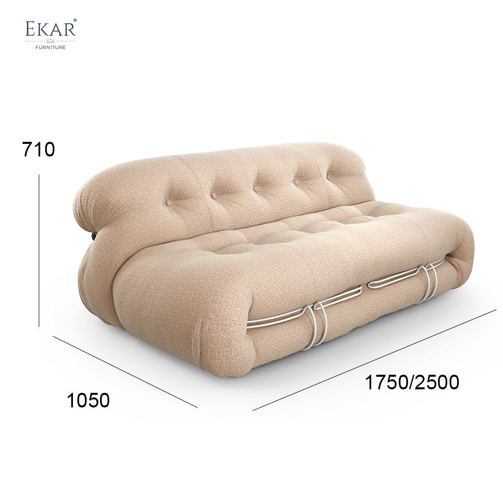 Dual-Purpose Single/Double Sofa with Footrest