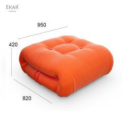Dual-Purpose Single/Double Sofa with Footrest