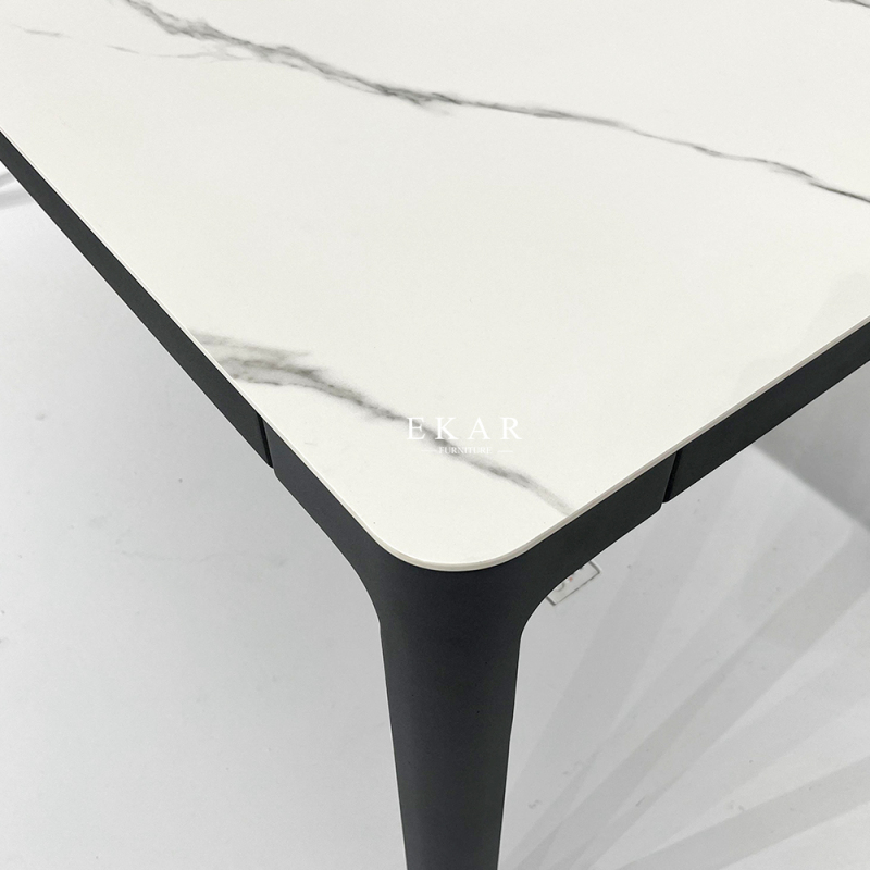 Imported Coffee Vein Matte Finish Marble Dining Table