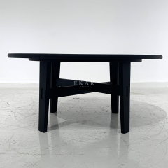 Modern Round Dining Table with Hidden Lazy Susan | High-End Seating | EKAR FURNITURE