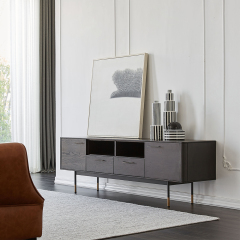 Red Oak Coffee Table and TV Cabinet Set - Timeless Living Room Ensemble