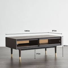 Black Modern Coffee Table Luxurious Wooden Modern Coffee Table with Drawers