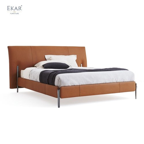 Stainless Steel Bed with Glossy Gunmetal Legs