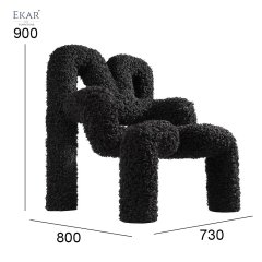 Spider-Inspired All-Metal Frame High-Density Foam Lounge Chair
