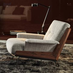 Rosewood Veneer Enclosed Matte Lacquer Lounge Chair
