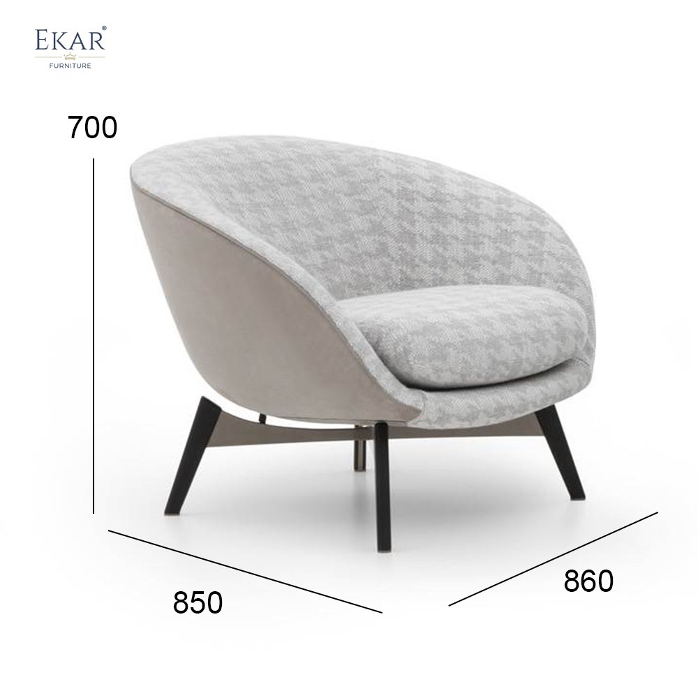 High-Density Memory Foam + Down-Filled Cushion Lounge Chair