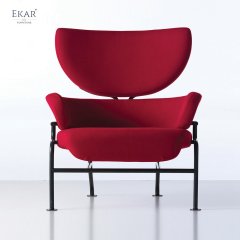 Stainless Steel Frame High-Density Foam Lounge Chair