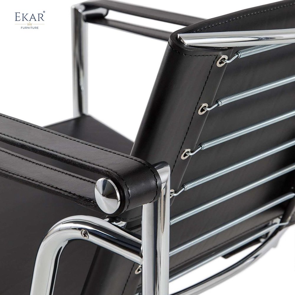 304 Stainless Steel Frame Armchair with 2.0-inch Thick Legs