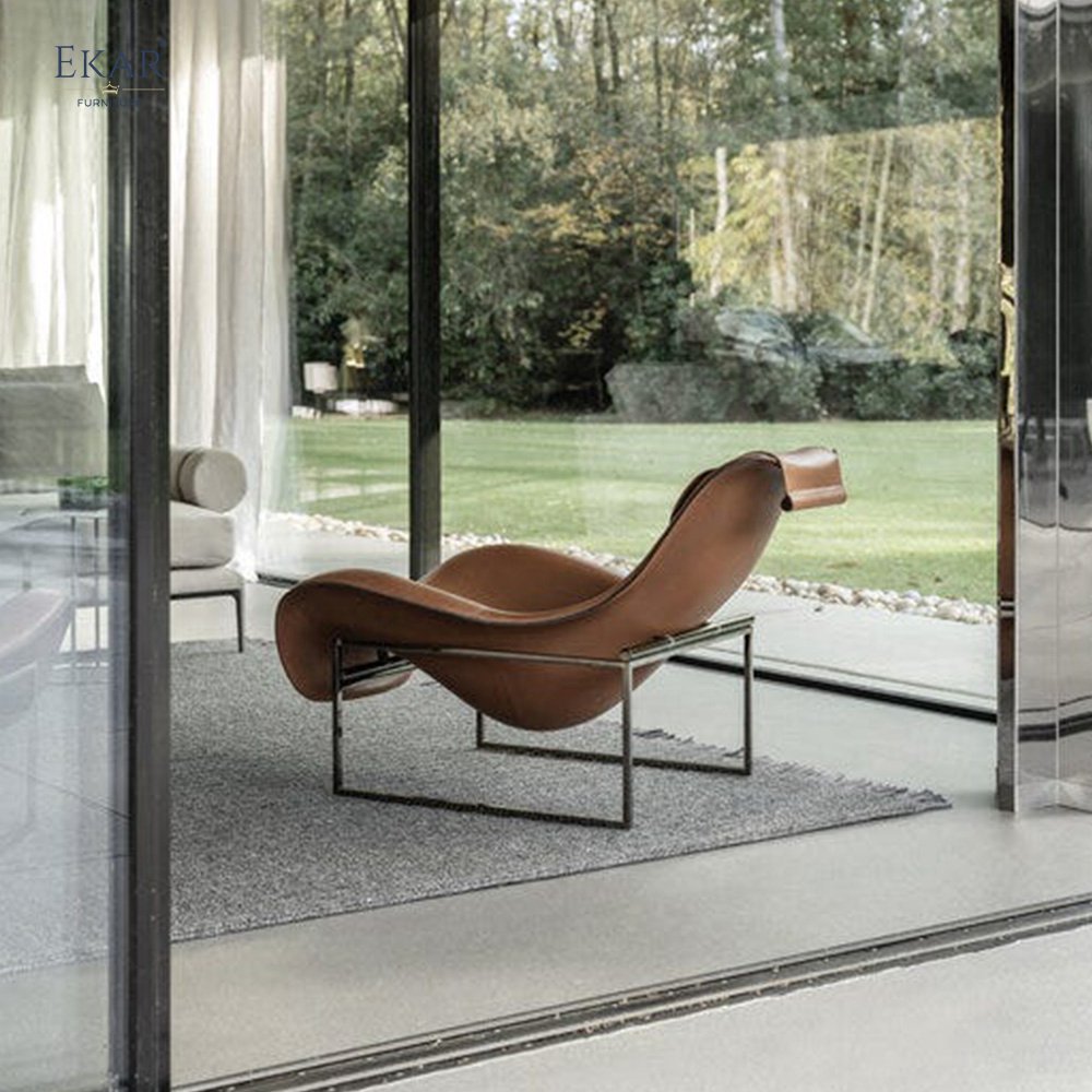 304 Solid Steel Mirrored Lounge Chair