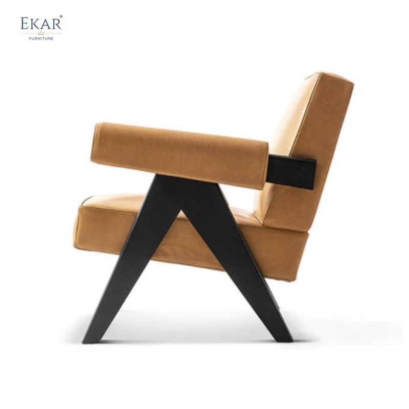 Wooden-Body Chair with Embedded Metal Frame