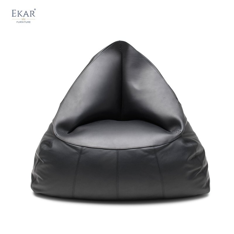 Polypropylene Particle-Filled Leather Bean Bag Lounge Chair