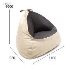 Polypropylene Particle-Filled Leather Bean Bag Lounge Chair